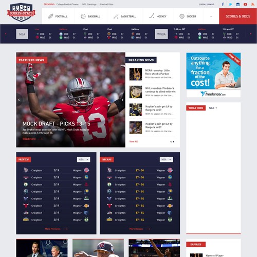 News design with the title 'LIVESCORE SPORT'