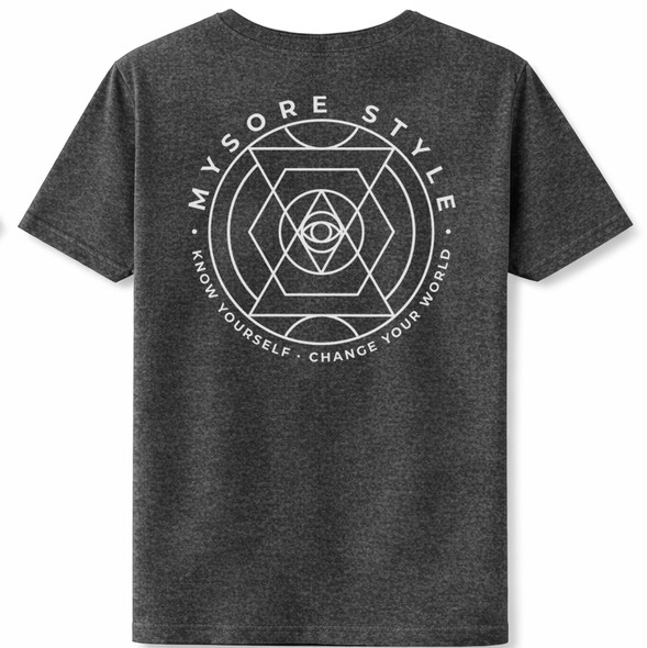 Geometric t-shirt with the title 'Design Signature T Shirt for Yoga Brand that is changing lives.'