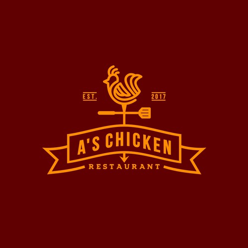 Modern vintage logo with the title 'chicken logo'
