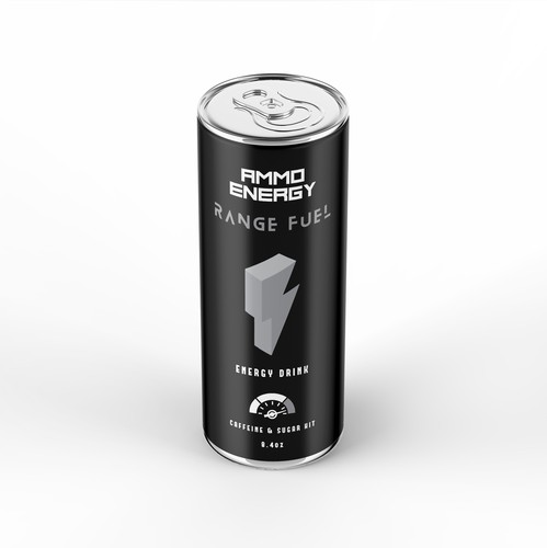 Energy label with the title 'Can Label Design For Energy Drink'