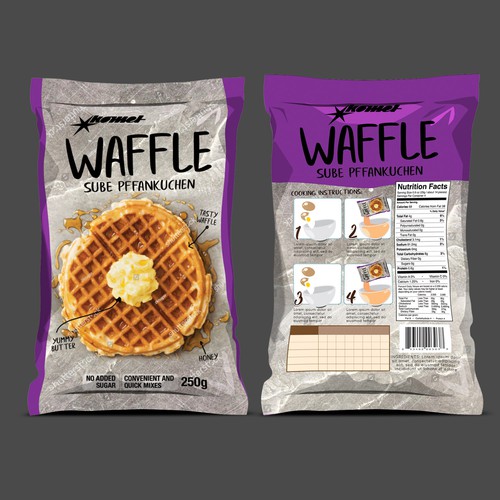 Waffle design with the title 'Waffle Mix'