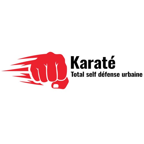 Sports logo with the title 'karate logo design'