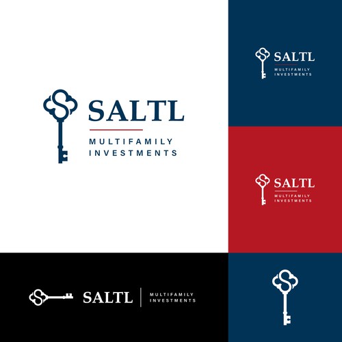 Serif logo with the title 'Winning logo concept for an investment company'