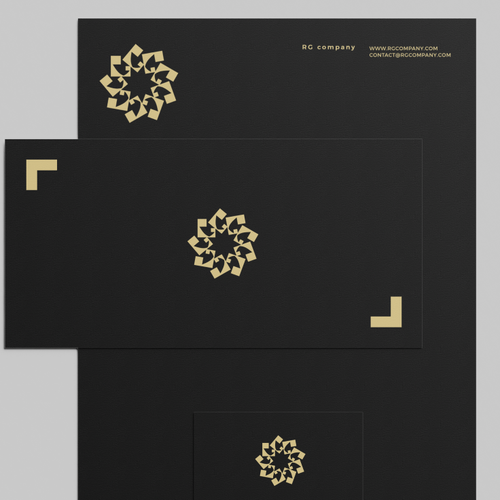 Gold circle logo with the title 'R G circle'