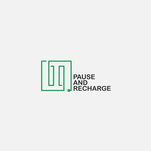 Plug design with the title 'Logo for Pause And Recharge'