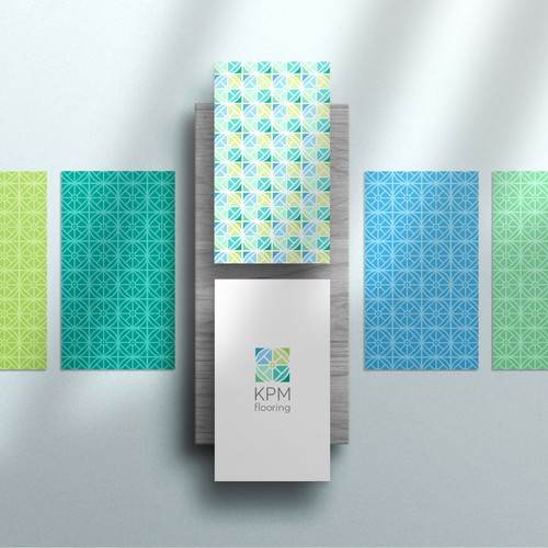 Tile design with the title 'Minimal and contemporary Logo Redesign for KPM Flooring'