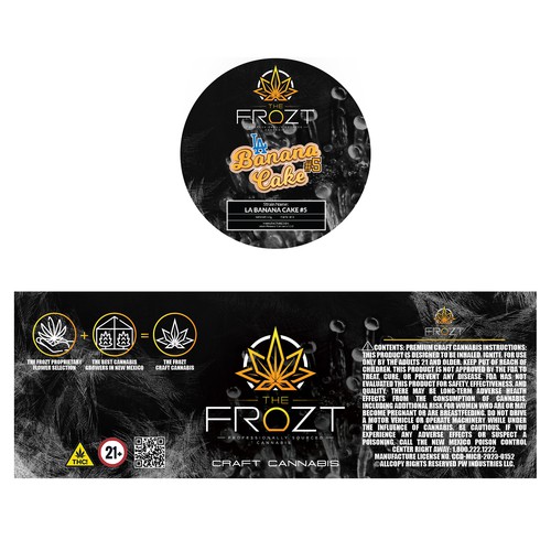 Cannabis label with the title 'Cannabis Packaging'