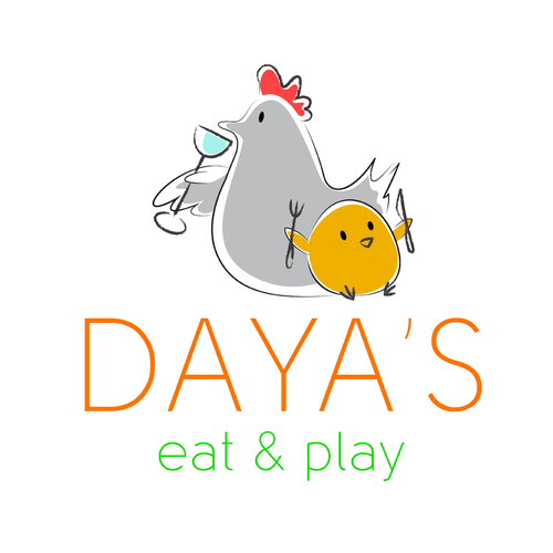 Chicken brand with the title 'A simple logo for a restaurant'