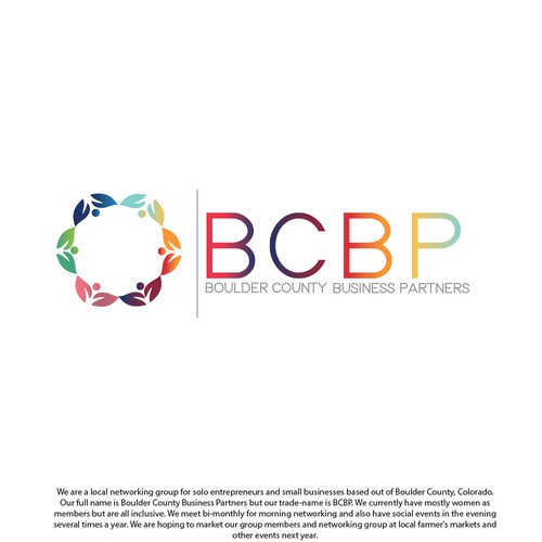 Mid-size enterprise  logo with the title 'local networking group for solo ente'