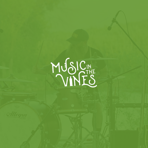 Bottle logo with the title 'Music in the Vines logo'