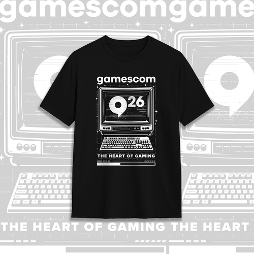 Gaming t-shirt with the title 'Tshirt Design Gamescom Festival 2026'
