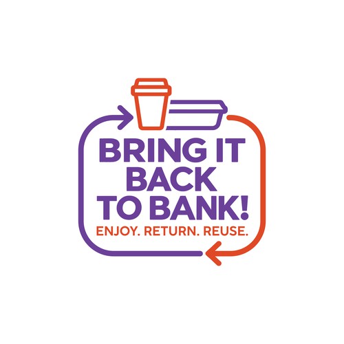 Recycling logo with the title 'Bring it back to Bank Street! — Logo Design'
