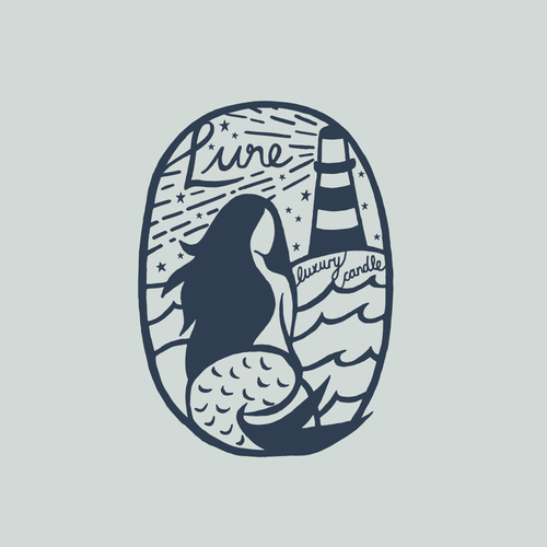 Siren logo with the title 'Lure Luxury Candle'