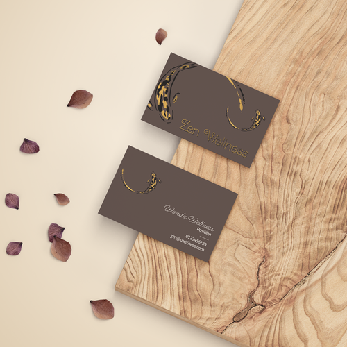 Koi design with the title 'Zen wellness business card'