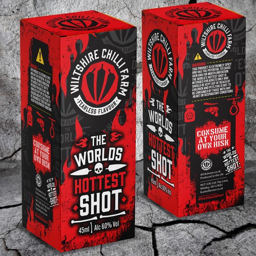 Luxury packaging with the title 'The Worlds Hottest Shot'