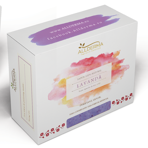 Soap packaging with the title 'Packaging design for handmade soaps '