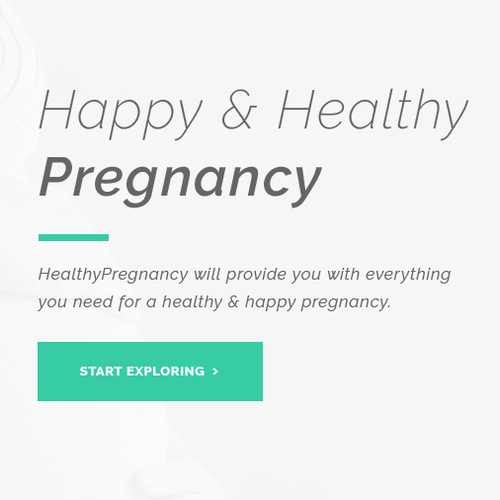 Pregnancy design with the title 'Pregnancy Website'