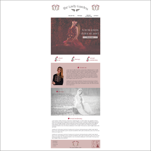 Feminine website with the title 'Website design to a sexual therapist.'