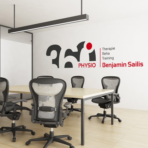 Rehab logo with the title '360° PHYSIO Logo Design'