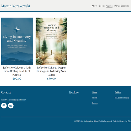 Website with the title 'Marcin Kozakowski Updates'