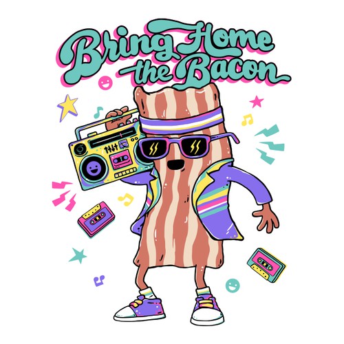 Cute t-shirt with the title 'Bring Home the Bacon 2025'