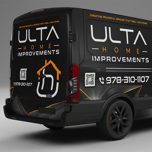 Vehicle graphic design with the title 'ULTA Home Van wrap'