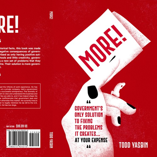 Amazon book cover with the title 'Attractive Non Fiction Book Cover with Money and Politics Themes'