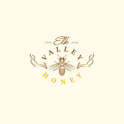 Elk logo with the title 'ELK VALLEY HONEY'