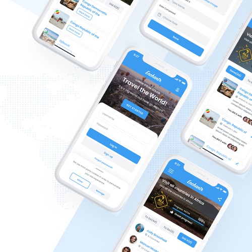 White and blue design with the title 'Social Travel Site'