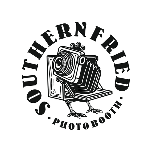 Chicken king logo with the title 'Vintage Photo Booth Logo'