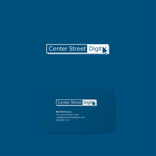 Name card design with the title 'Center Street Digital Logo'