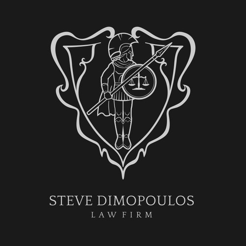 Spartan logo with the title 'Create an emblem for a high-end law firm'
