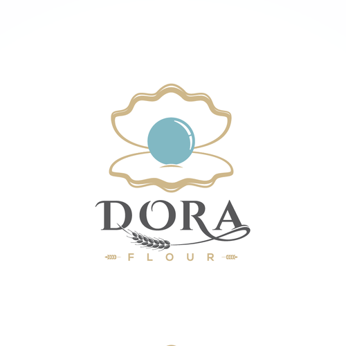 Arabic logo with the title 'Dora flour'