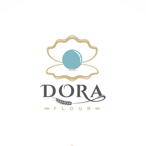 Flour logo with the title 'Dora flour'