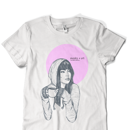 Beautiful t-shirt with the title 'coffee think'