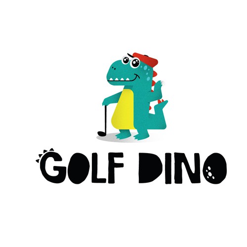 Dinosaur logo with the title 'logo concept for golf Dino'