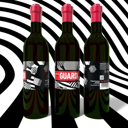 Contrast design with the title 'Wine Label'