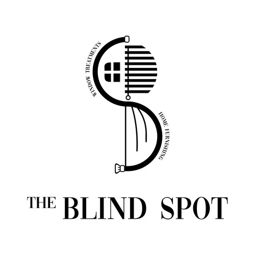 Curtain design with the title 'The Blind Spot'