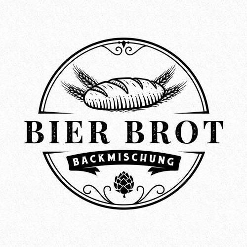 Bakery logo with the title 'BIER BROT BACKMISCHUNG'