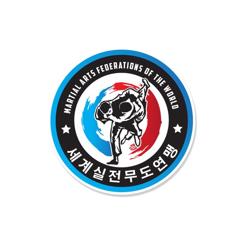 Martial arts logo with the title 'Martial Arts Federations of the World'