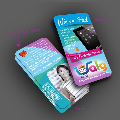 Promotional design with the title 'New postcard or flyer wanted for NorCreationsAS'