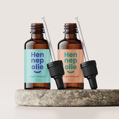 Hemp label with the title 'Concept for hemp oil'