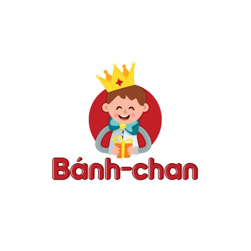 Boy logo with the title 'Gift box logo'