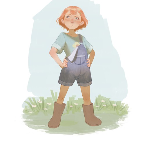 Pencil drawing design with the title 'Chacarter design for children's book'