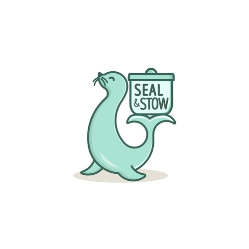 Aqua design with the title 'Kitchen Storage Logo Design '