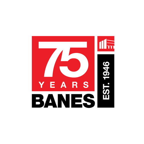 5th wedding anniversary logo with the title '75 years Banes'