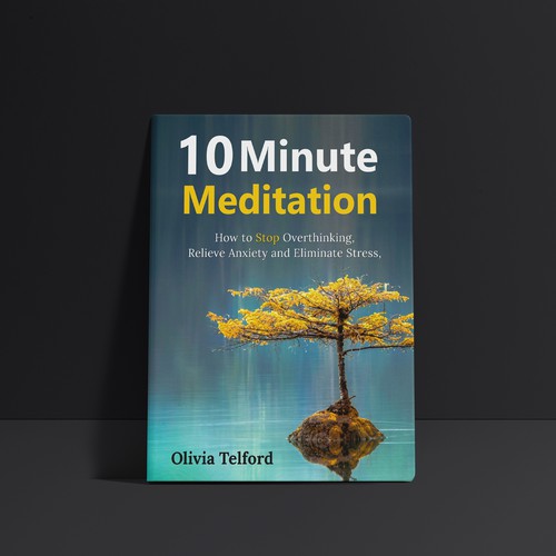 Meditation book cover with the title 'Book Cover Design'