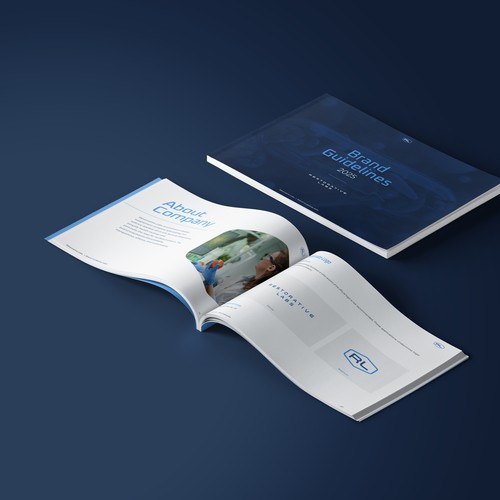 Font design with the title 'Logo & Brand Guide for a dietary supplement company'