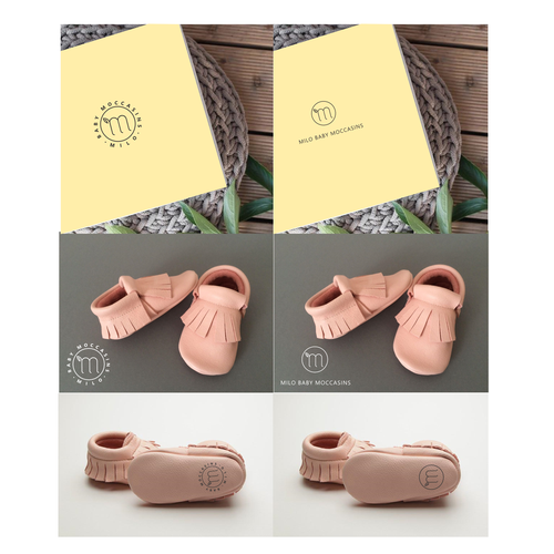 Baby clothing logo with the title 'logo baby moccasins'