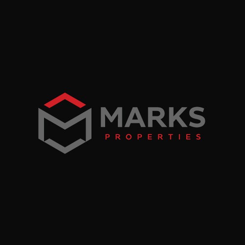 Arrowhead design with the title 'Marks Properties Logo Design'